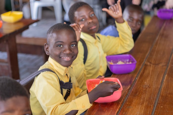 Meals being served through a Care Trust nutritional programme