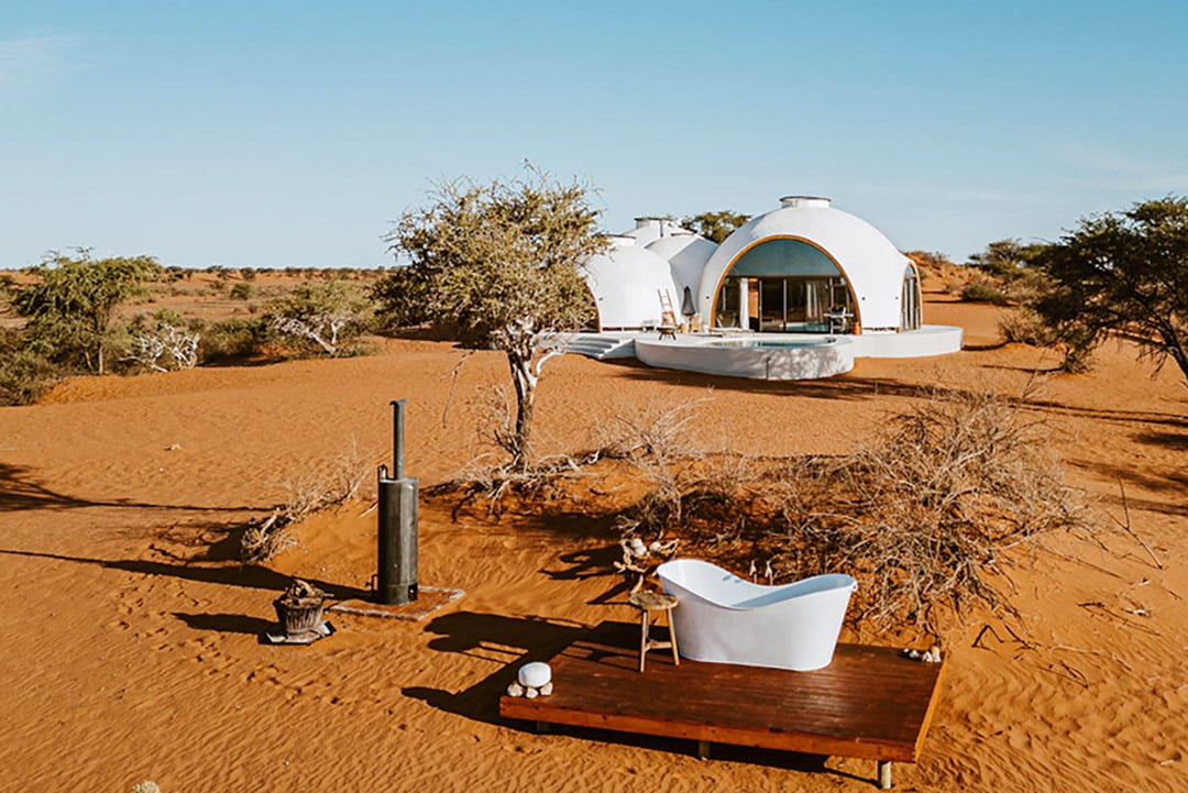 Reverie Kalahari Pod in the red Kalahari dunes, Namibia