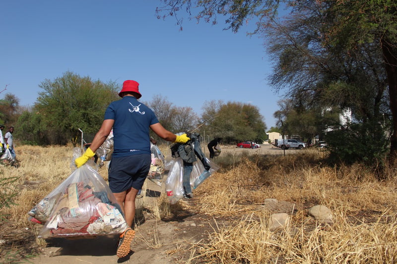 Gondwana Collection Namibia clean-up campaign 2024, Windhoek riverbed