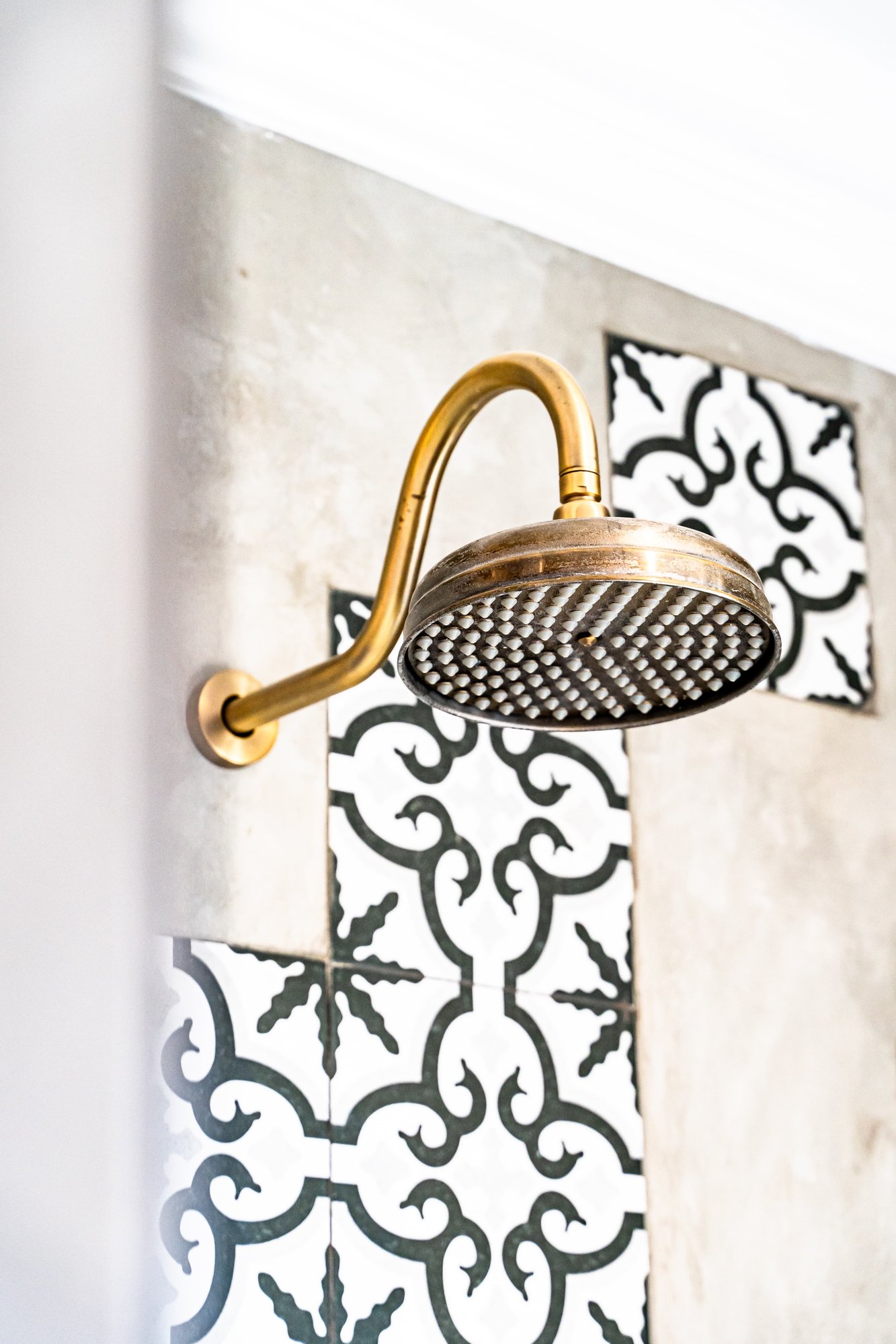Water-saving shower head at Etosha King Nehale, Namibia