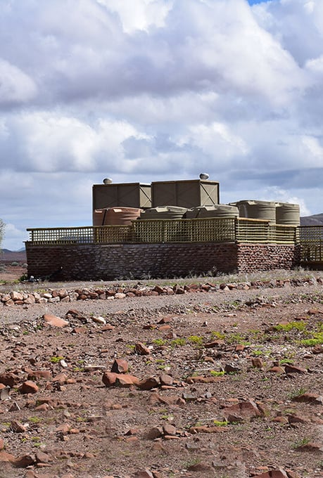 Water recycling plant at Palmwag Lodge & Camp, Damaraland, Namibia