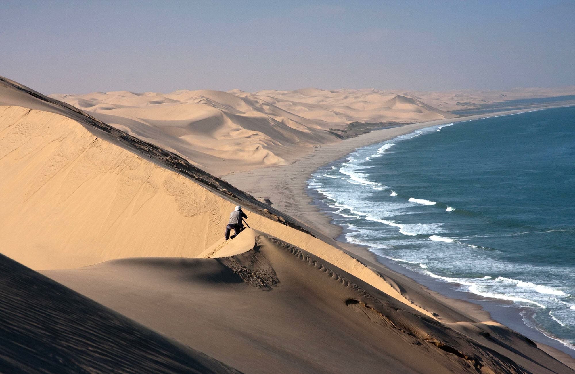 Namib dunes meeting the Atlantic Ocean, Namibia