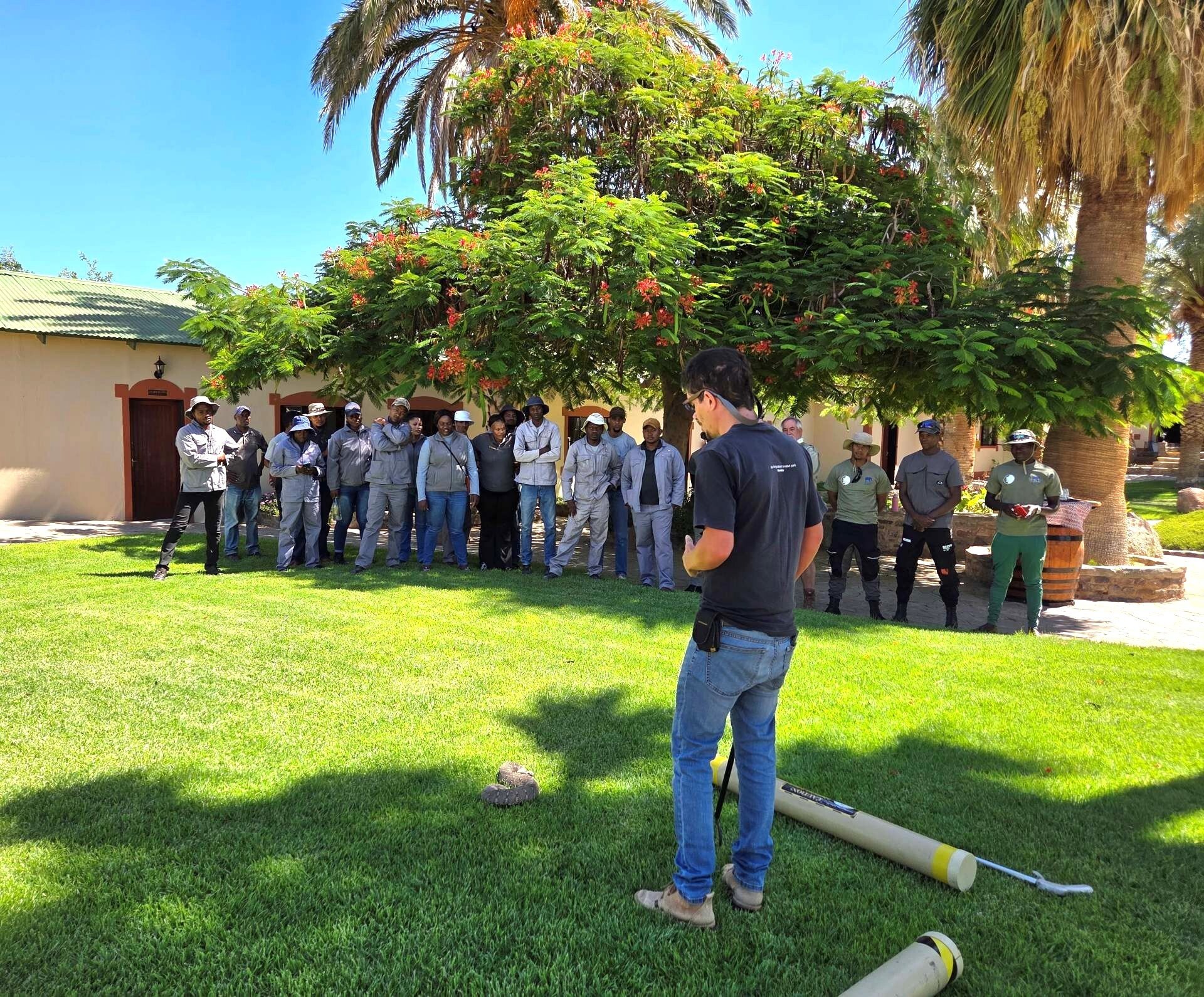 Snake training at Gondwana Collection Namibia's Canyon Properties, Canyon Lodge