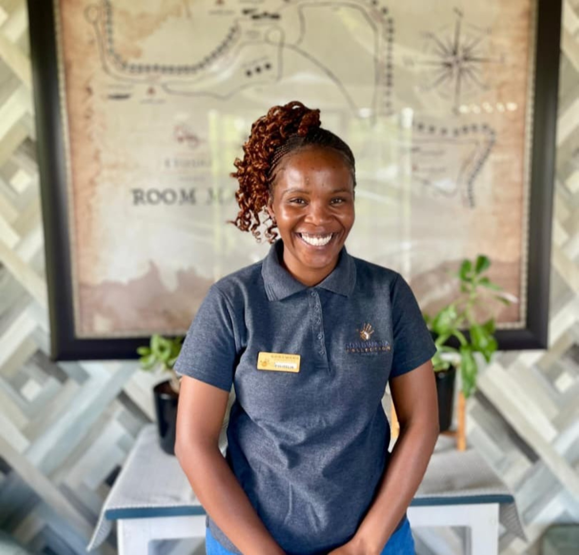 Wilhelmina Puliselia, Guest Relations Officer at Etosha Safari Lodge after winning an internship through worldskills