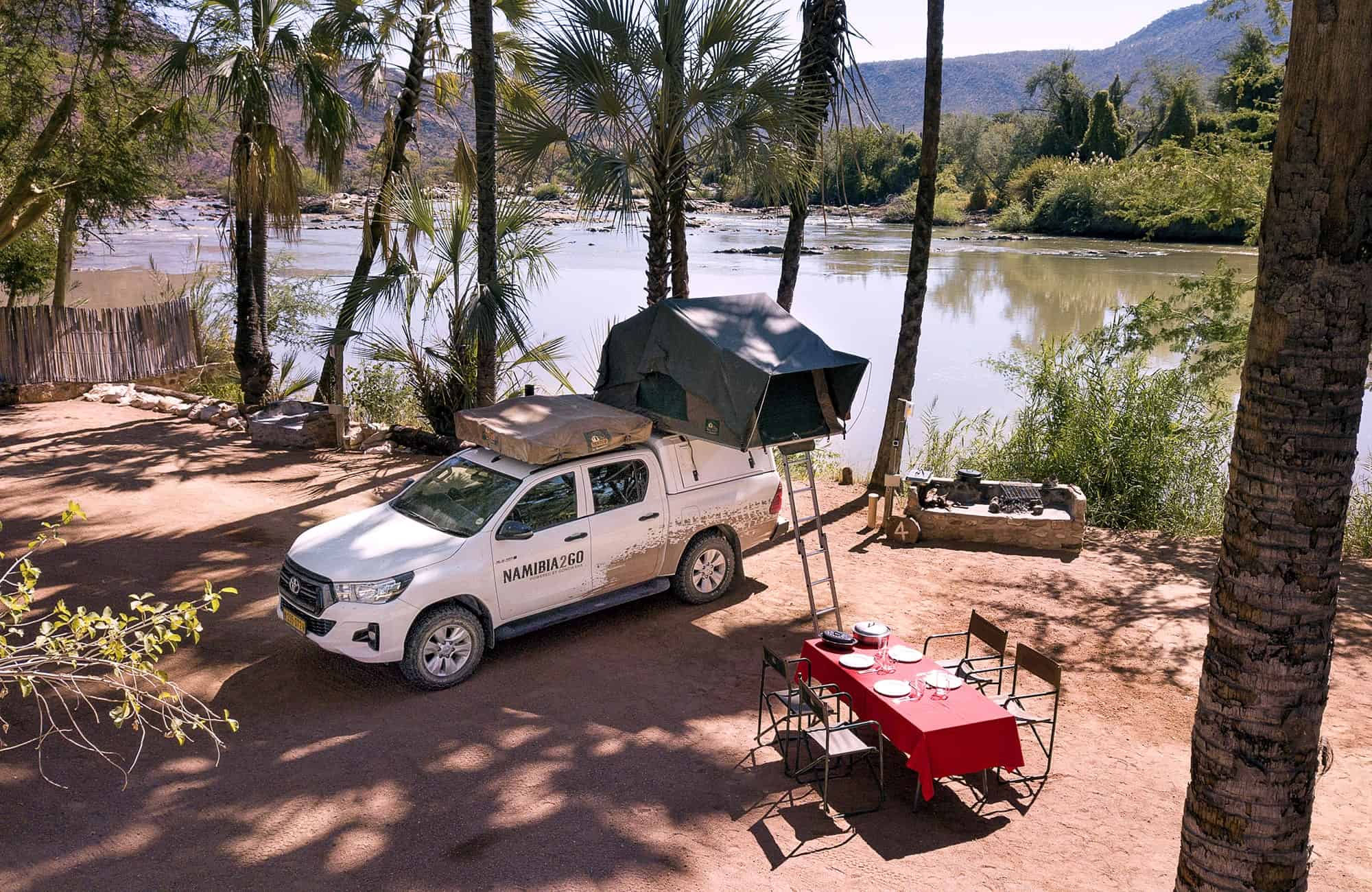 Namibia2Go Car rental next to River