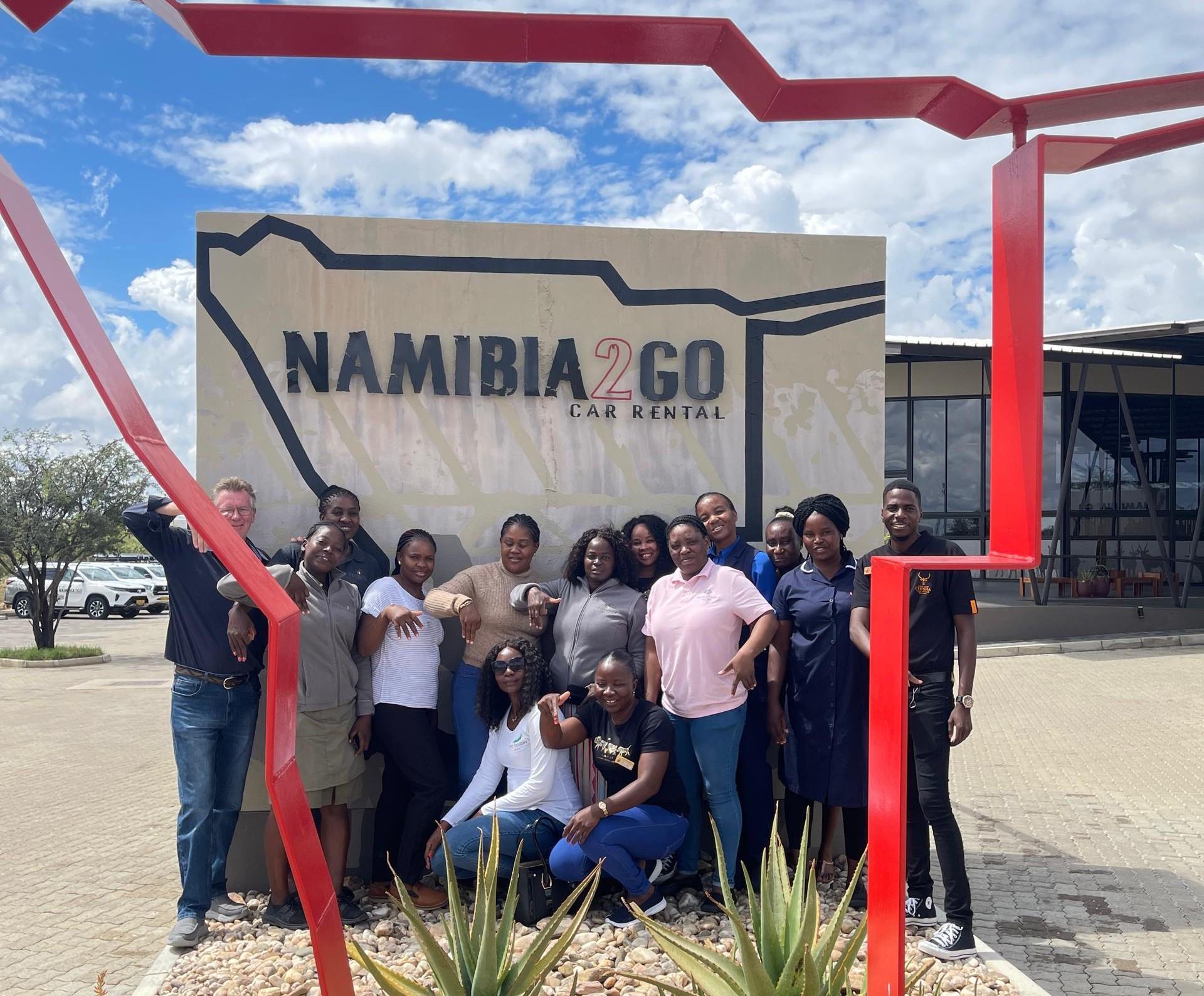 Gondwana housekeepers visiting airport terminal for the first time during Windhoek educational tour