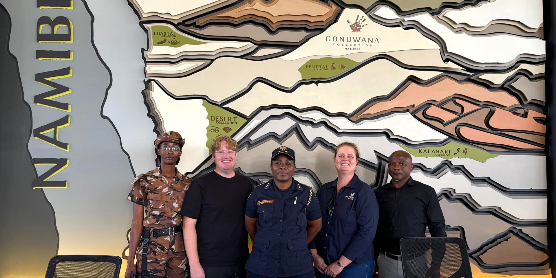 Chief Inspector Christina Van-Dunem Da Fonsech at Namibia2Go depot in Windhoek supporting Gondwana Safety Passport initiative.